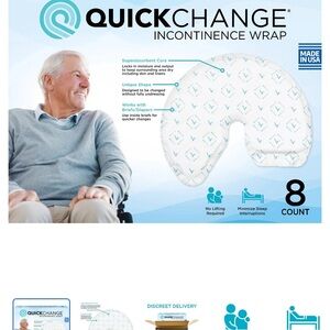QuickChange Incontinence Wrap for men NWT 8 pack